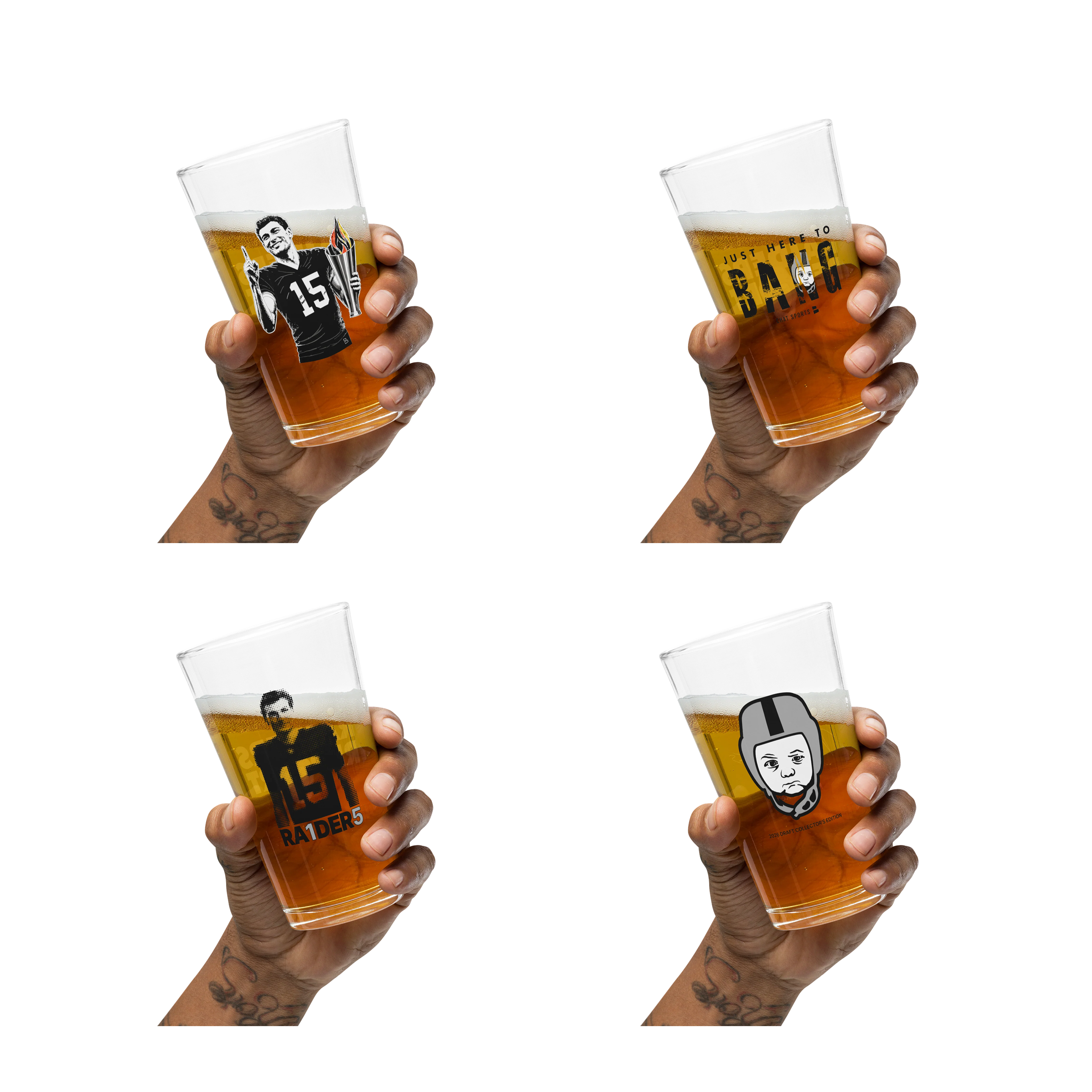 RR Pint Glasses | 2026 Draft Collector's Edition from Raiders
