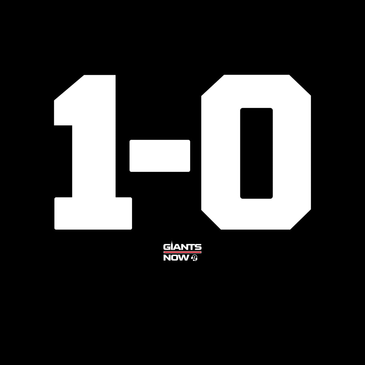 1-0 T-shirt from Giants Now