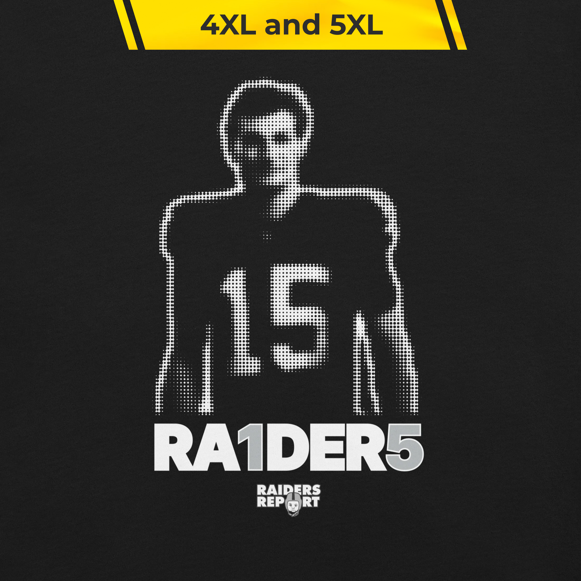 RA1DER5 Short Sleeve T-shirt (Black), 4XL & 5XL