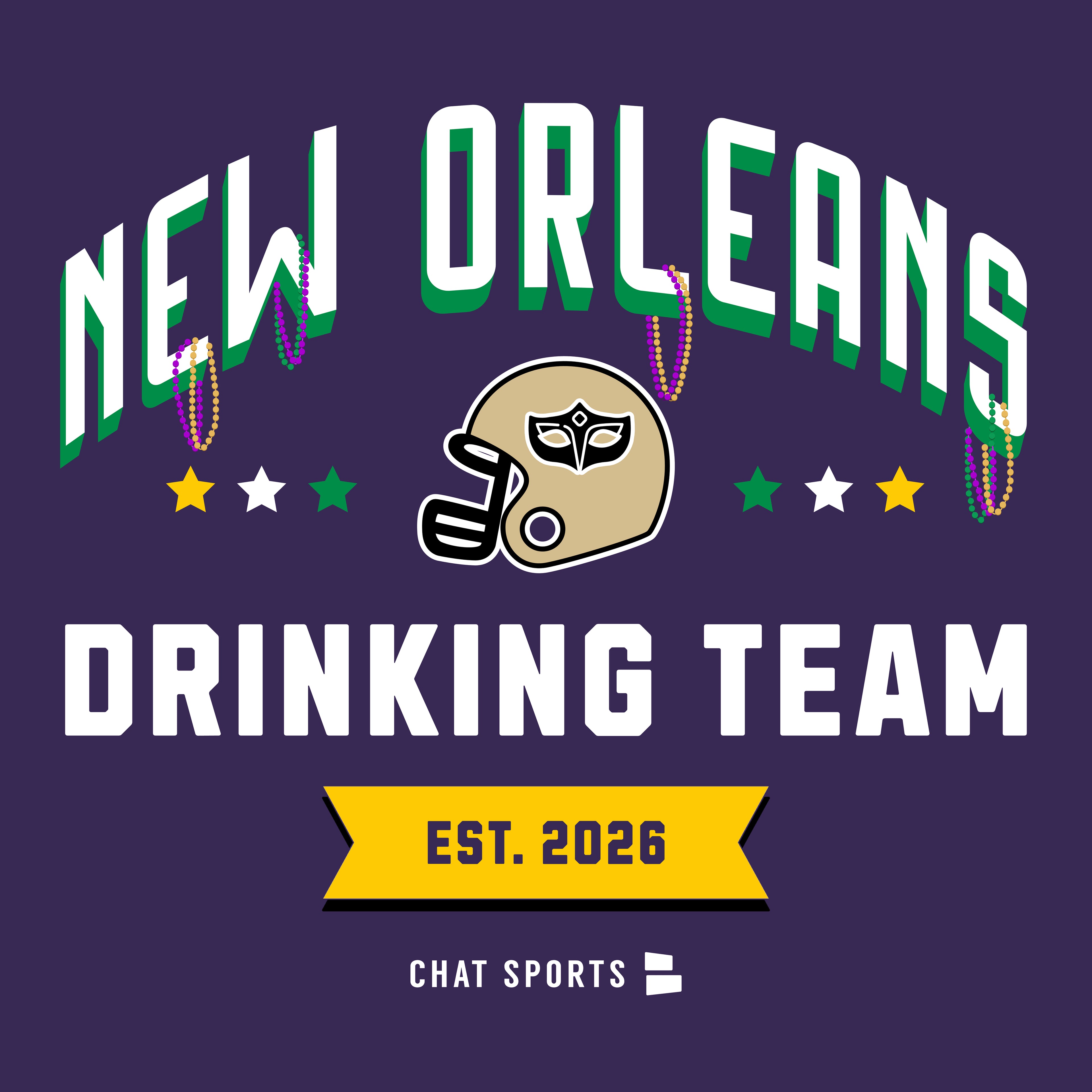 New Orleans Drinking Team T-Shirt | Mardi Gras