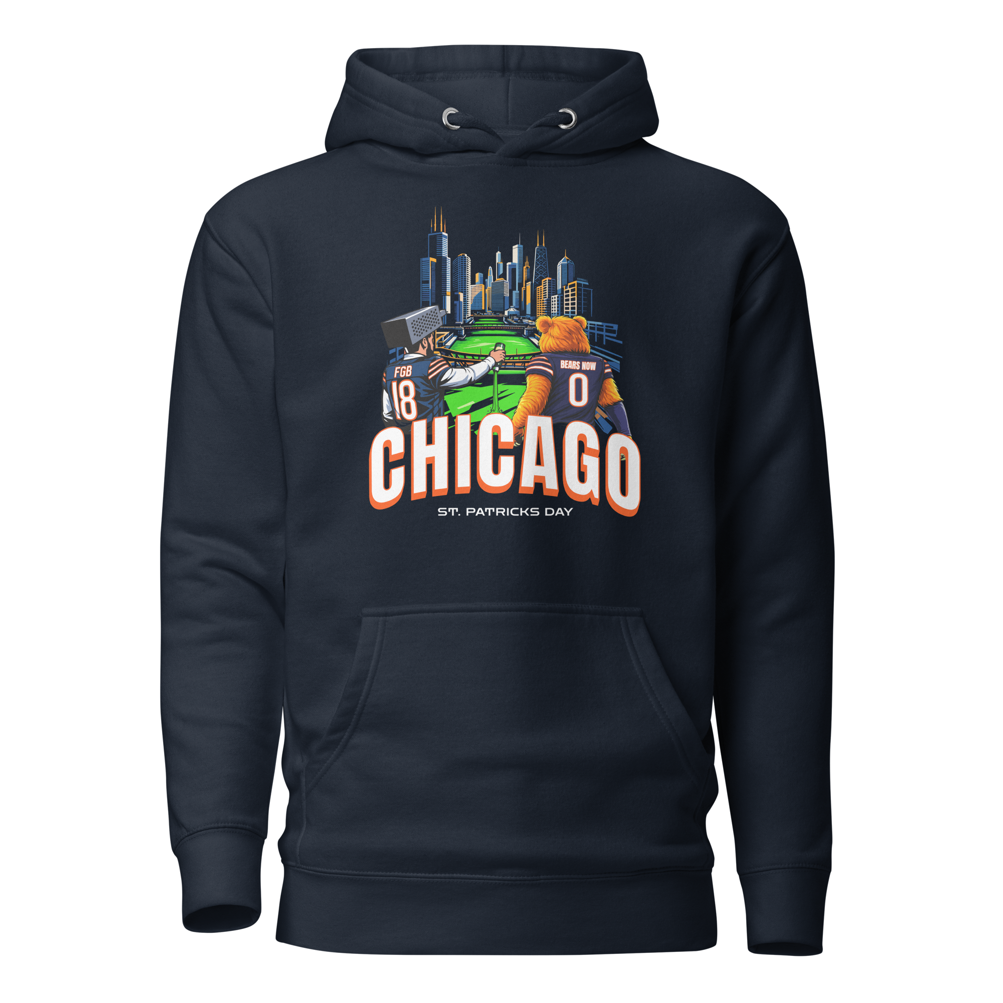 Chicago Green River Hoodie | St. Patrick's Day – Chat Sports Chicago Green River Hoodie | St. Patrick's Day – Chat Sports