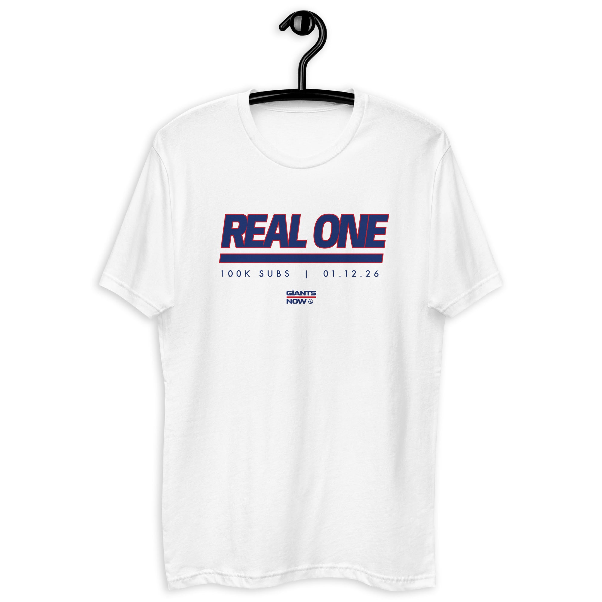 Giants Now Real One 100k Subscribers | Short Sleeve T-Shirt (White
