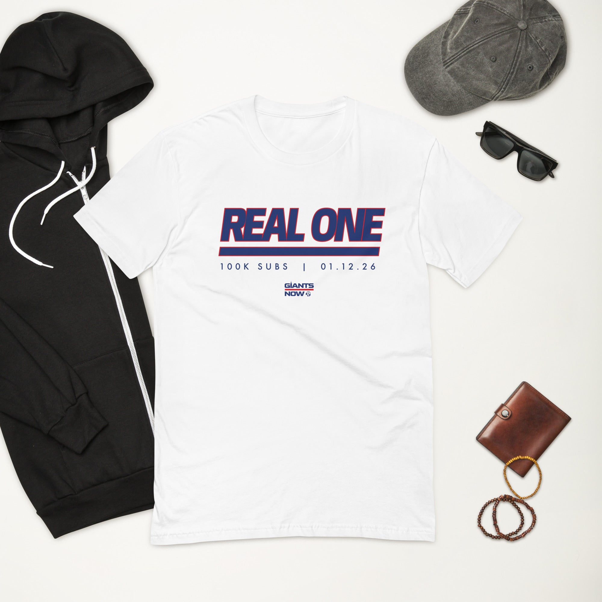 Giants Now Real One 100k Subscribers | Short Sleeve T-Shirt (White
