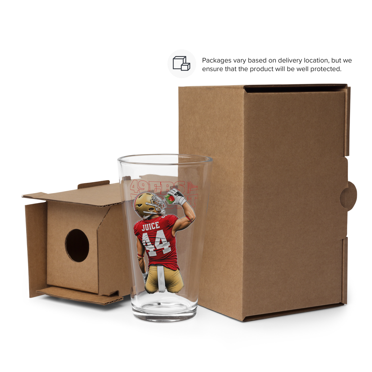 Juice Pint Glass from 49ers Report (16oz)