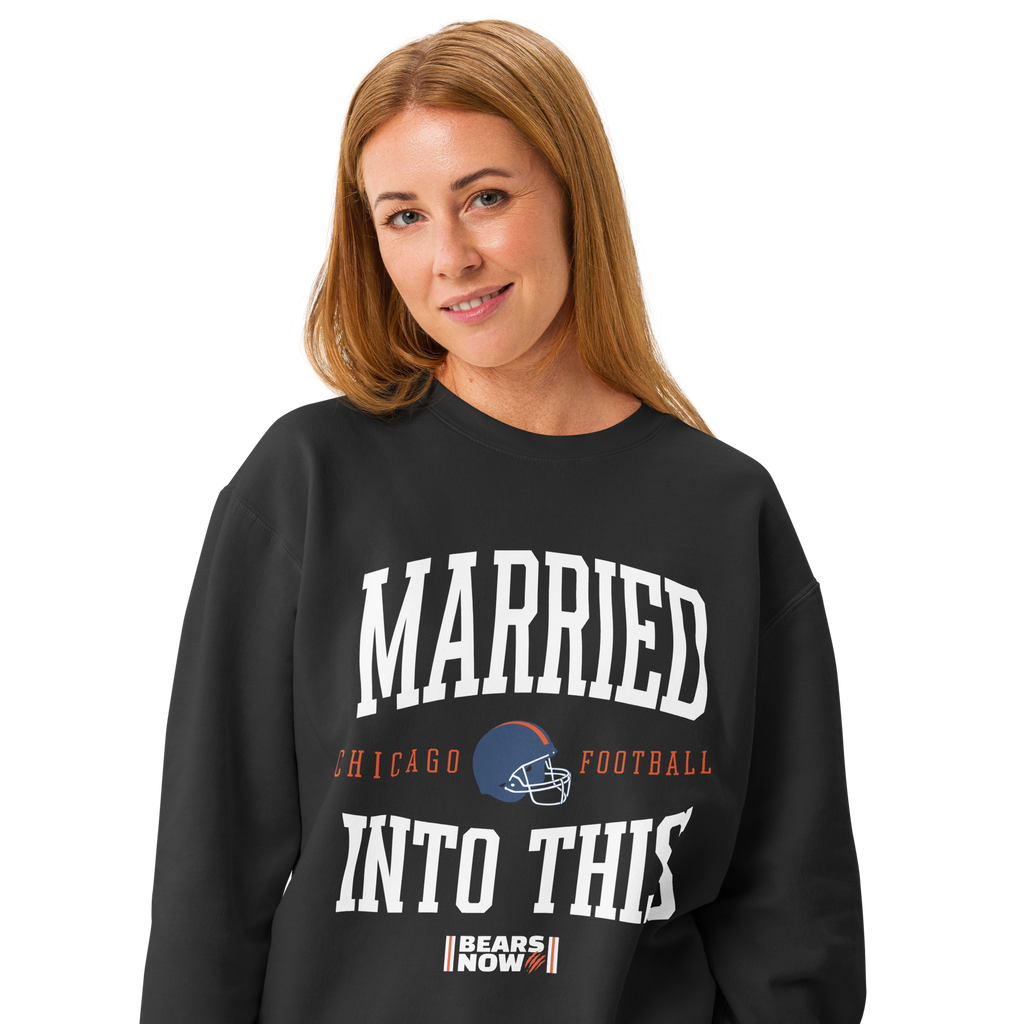 MARRIED INTO THIS | Chicago Football Women's Sweatshirt (Dark)