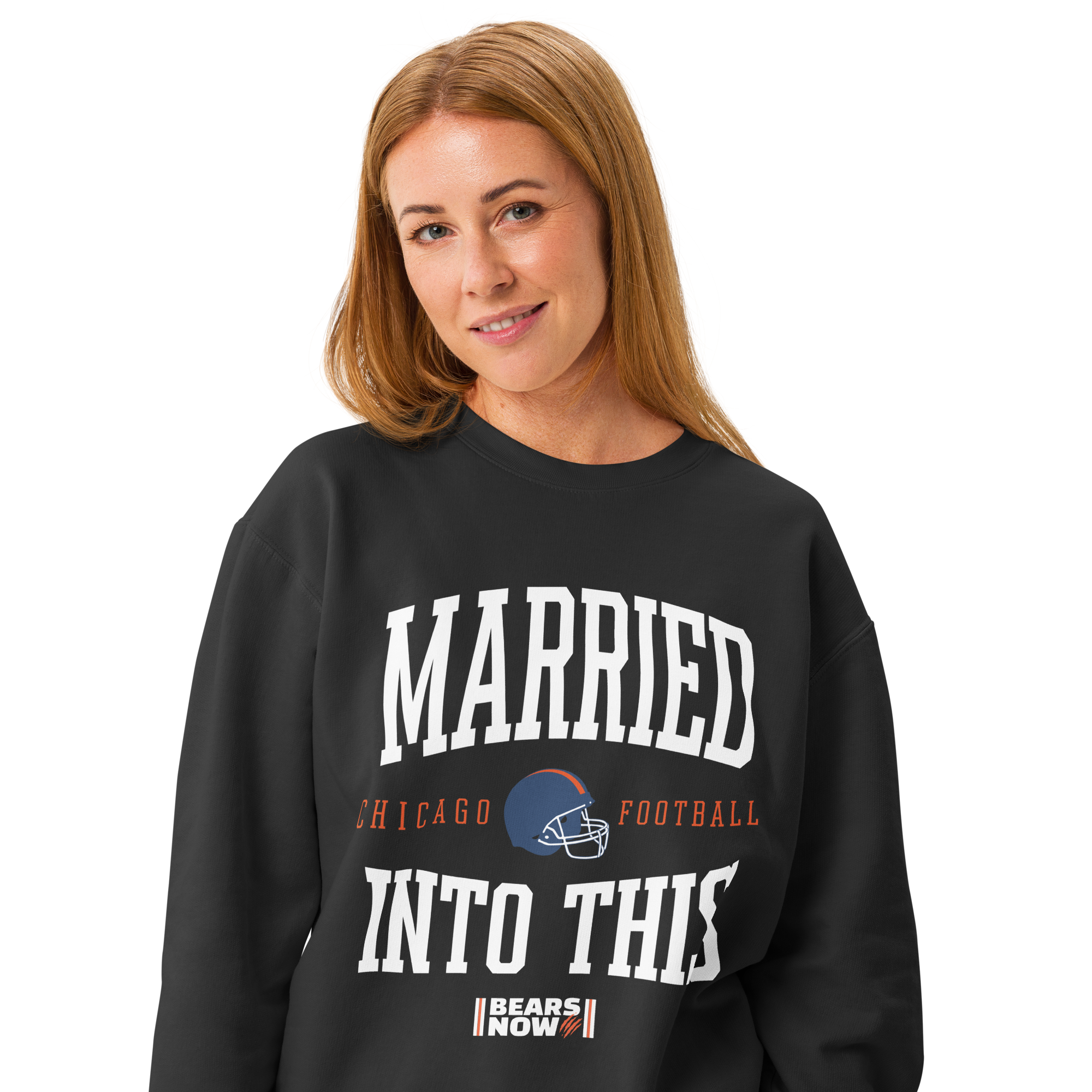MARRIED INTO THIS | Chicago Football Women's Sweatshirt (Dark)