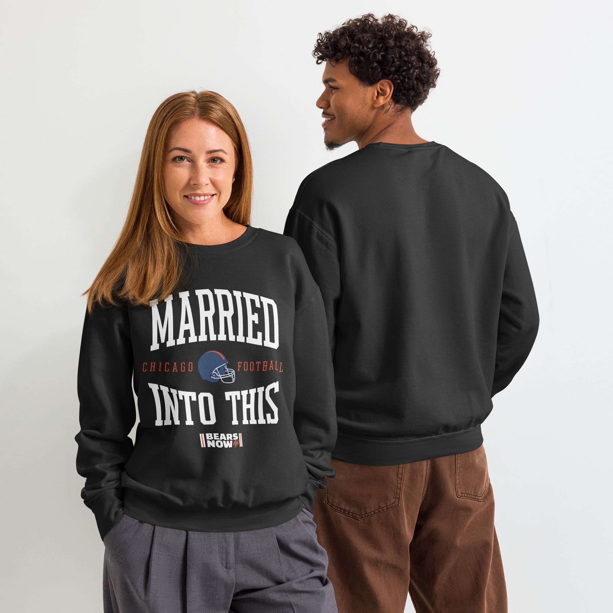 MARRIED INTO THIS | Chicago Football Women's Sweatshirt (Dark)