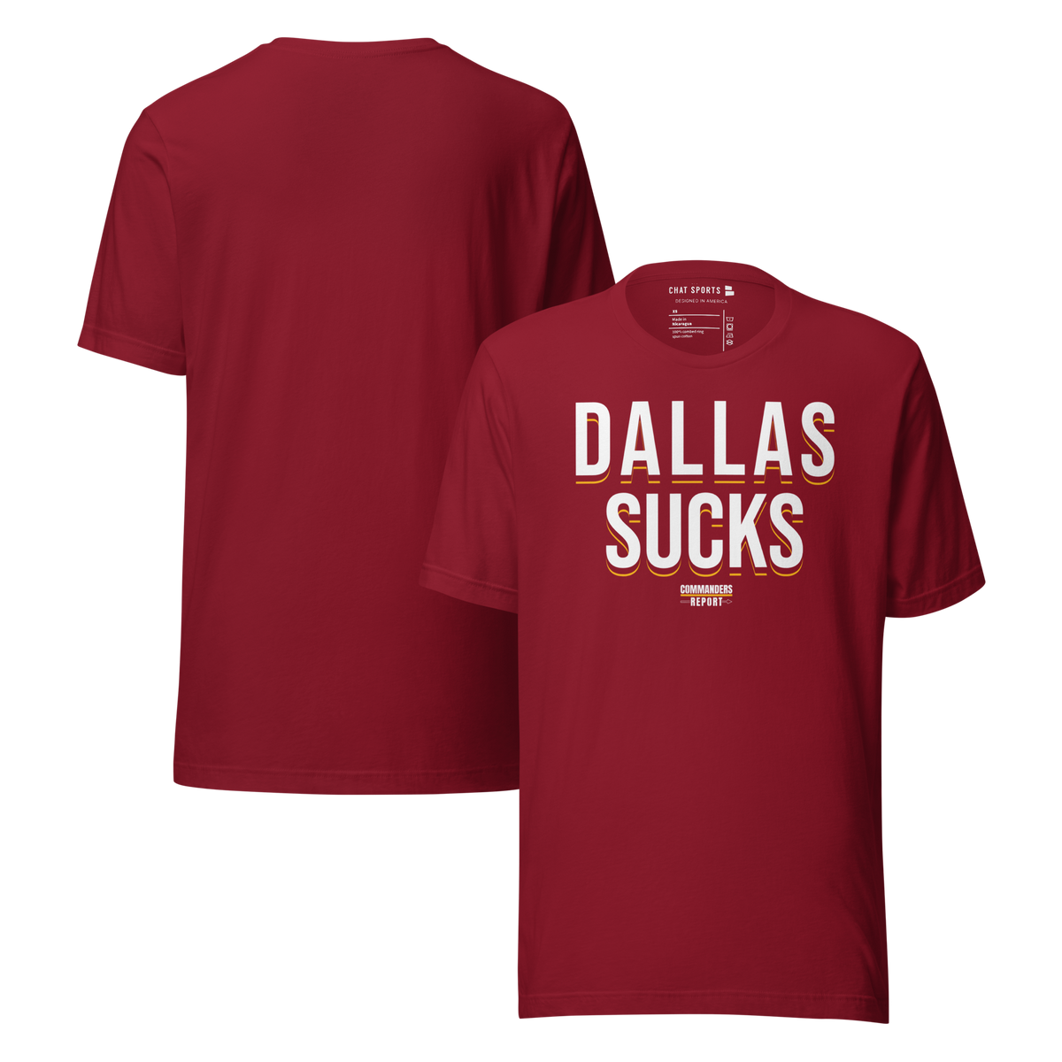 Dallas Sucks T-Shirt from Commanders Report