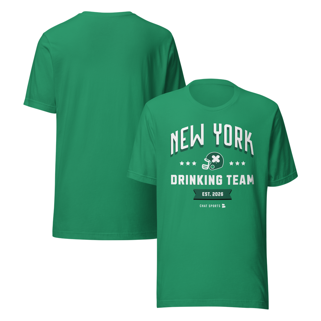 New York Gang Green Football Drinking Team T-Shirt | St. Patrick's Day