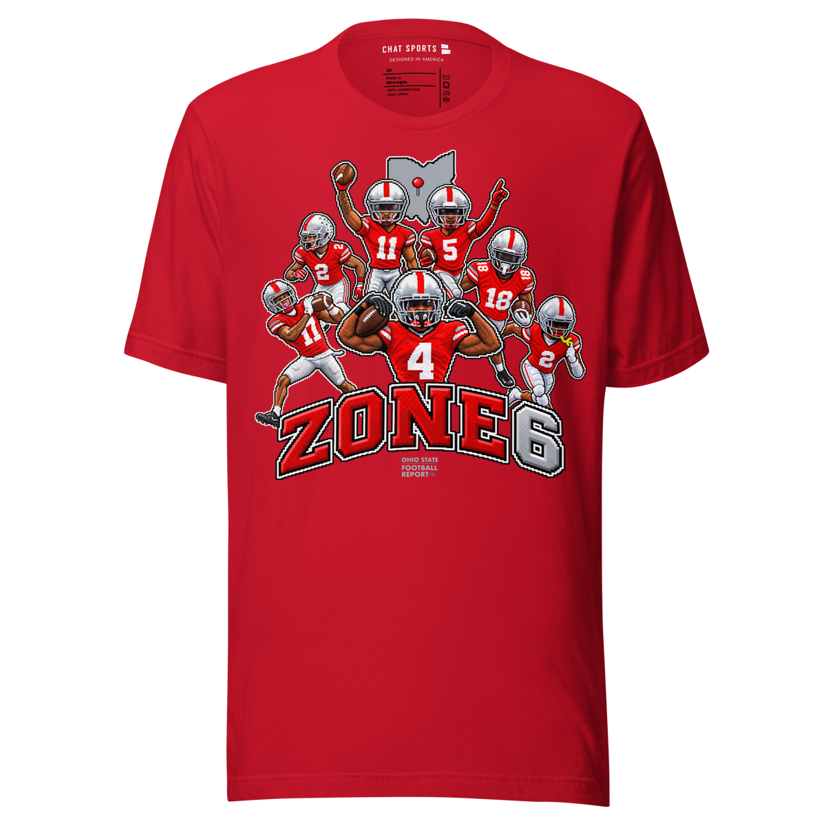 Zone 6 T-Shirt from Ohio State Football Report – Chat Sports