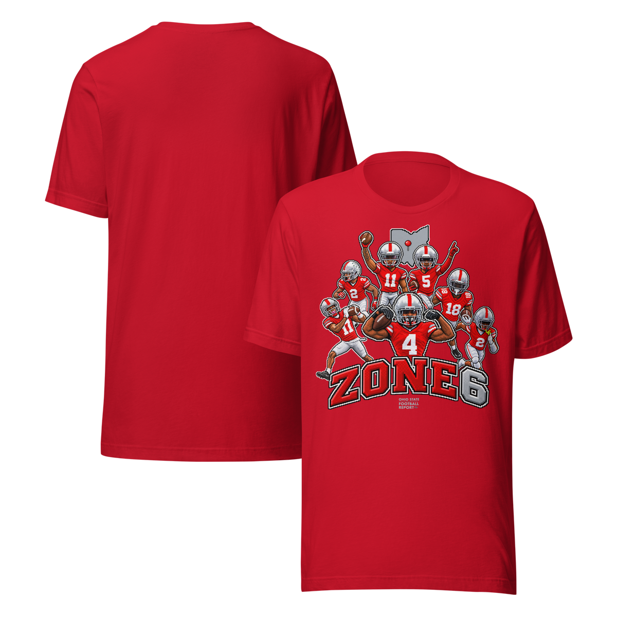 Zone 6 T-Shirt from Ohio State Football Report – Chat Sports