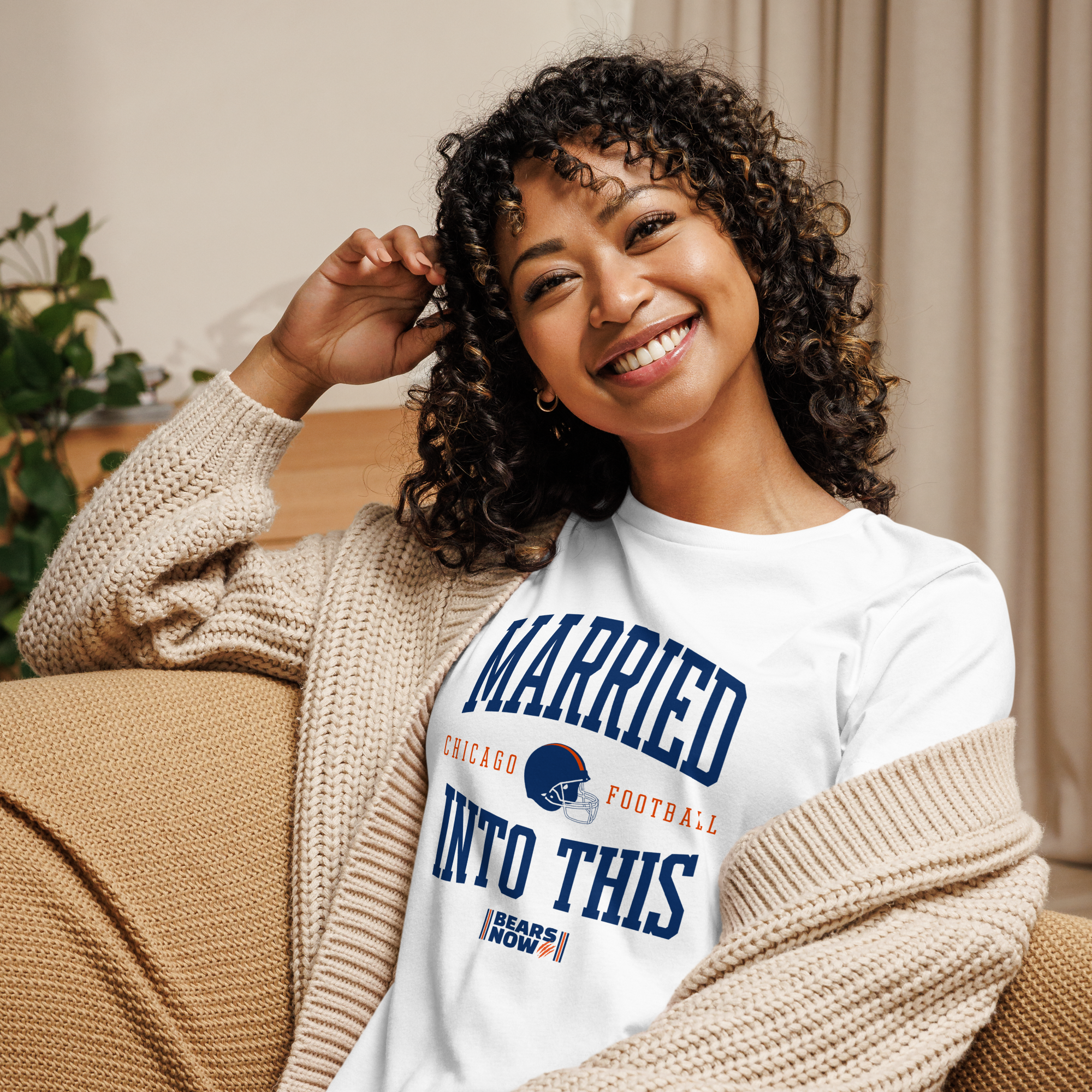 MARRIED INTO THIS | Chicago Football Women's Relaxed T-Shirt