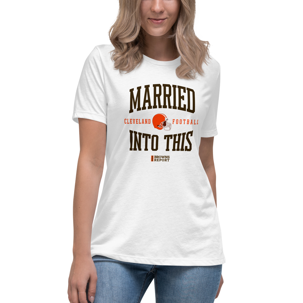 MARRIED INTO THIS | Cleveland Football Women's Relaxed T-Shirt