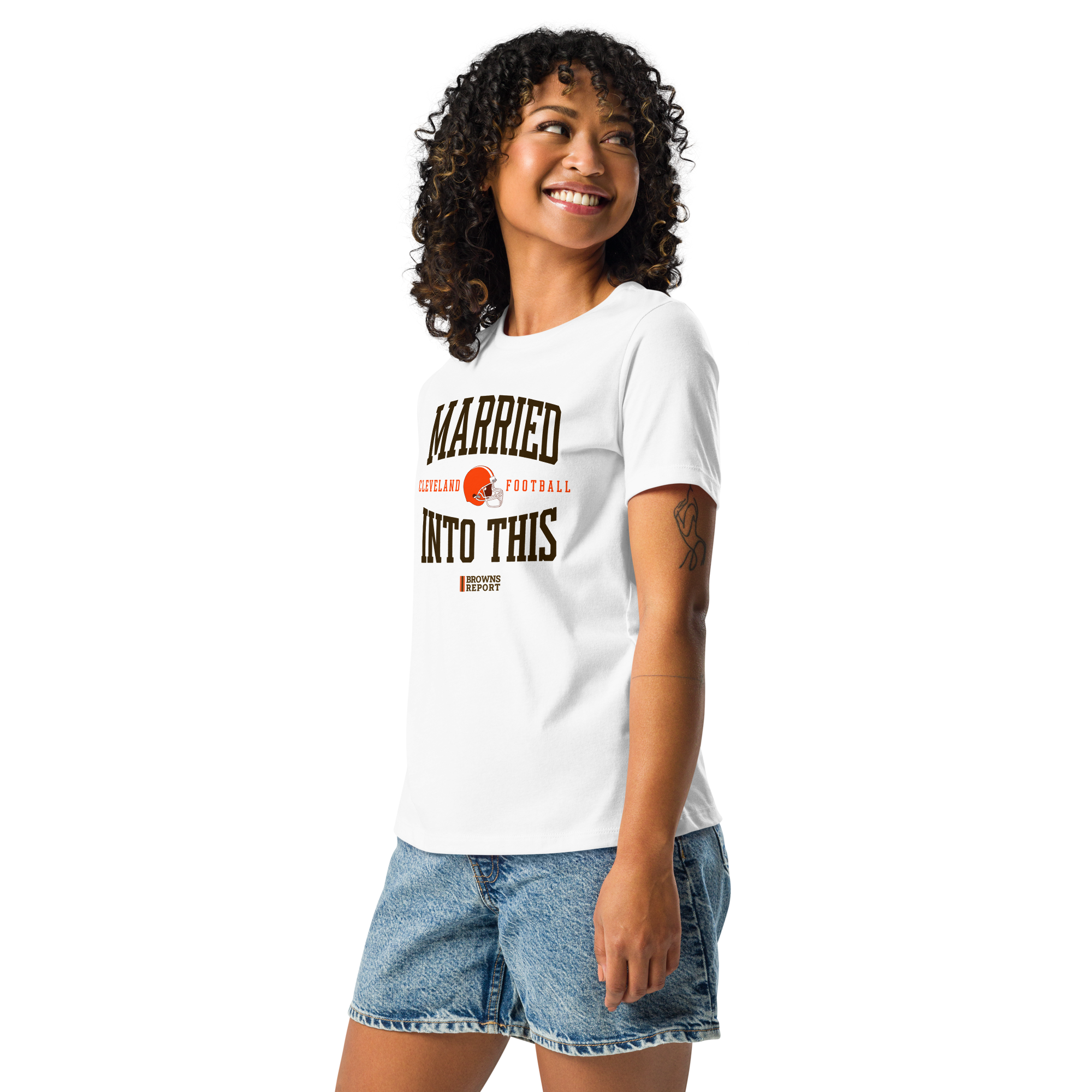 MARRIED INTO THIS | Cleveland Football Women's Relaxed T-Shirt
