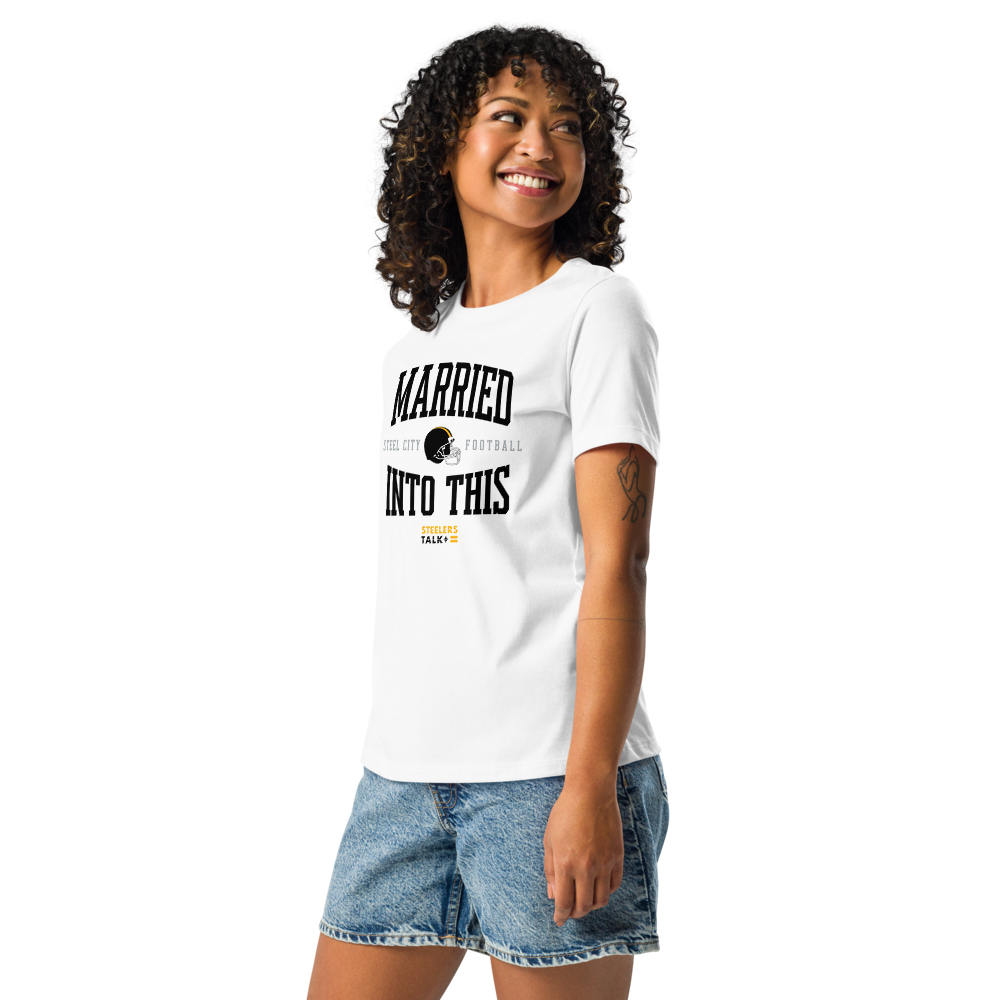 MARRIED INTO THIS | Pittsburgh Football Women's Relaxed T-Shirt